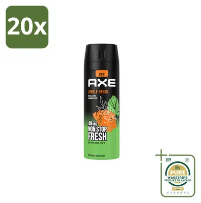 Zdjęcie produktu dla 20 sztuk dezodorantu w sprayu Axe Jungle Fresh - 150 ml - zestaw ekonomiczny