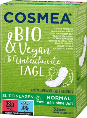 Produktbild von Pelz Cosmea Slipeinlag. Vegan Normal 33 Stk