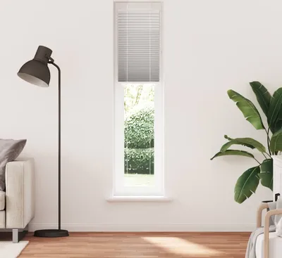 Image de Store plissé gris clair 50x200 cm largeur du tissu 49,4 cm