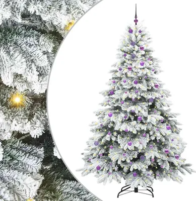 Image de vidaXL Sapin de Noël artificiel avec 300 LED Blanc 240 cm PE et PVC