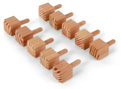 Produktbild von 10 Ziernägel - Lärche gefast - 25 x 25 x 25 mm