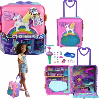 Produktbild von Mattel Polly Pocket Urlaubsresort-Spielset Koffer 4 Puppen