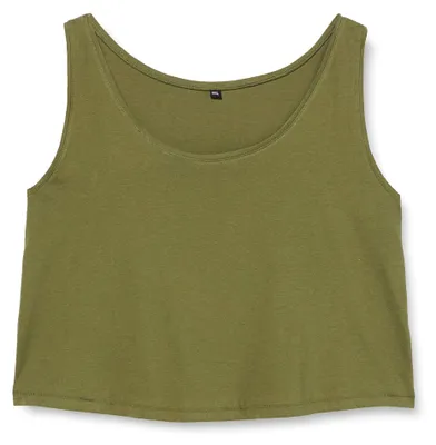 Productafbeelding van Damen oversized tanktop - Kleur: Olijfgroen - Maat: XXL