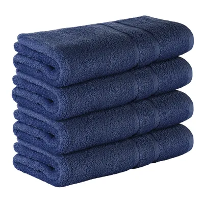 Produktbild von StickandShine 4er SET Premium Frottee Duschtuch 70x140 cm in hellblau in 500g/m² aus 100% Baumwolle