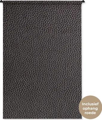Produktbild von MuchoWow® Wandteppich Wandbehang Leder - Lederoptik - Schwarz - Hell 120x180 cm Tapisserie Dekoration Wandtuch - Schlafzimmer - Dekorationen für das Haus