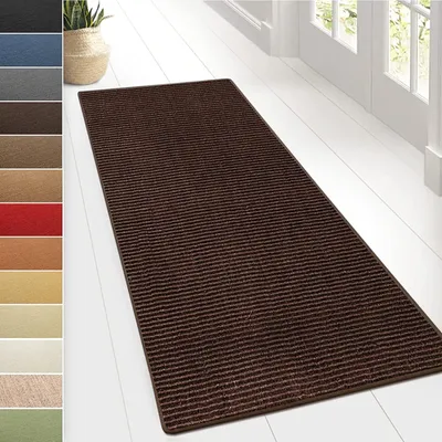 Produktbild von Teppich-Läufer auf Maß gekettelt Sylt dunkelbraun 80x300 cm