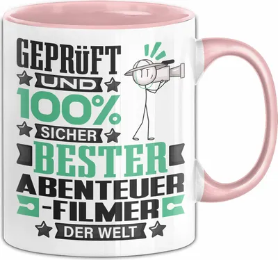 Produktbild von Abenteuerfilmer Geschenk Lustiger Spruch für Abenteuerfilmer Geschenkidee Bester Abenteuerfilmer Der Welt (Rosa)