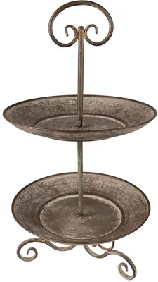 Produktbild von Clayre & Eef 6Y4847 Etagere Ø 28x53 cm Grau - Grün
