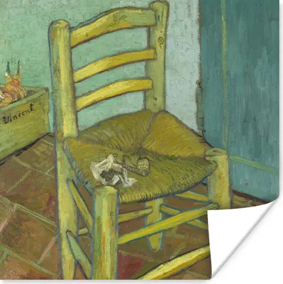 Produktbild von MuchoWow® Poster Der Stuhl von Vincent - Vincent van Gogh 50x50 cm - Wohnzimmerdekoration