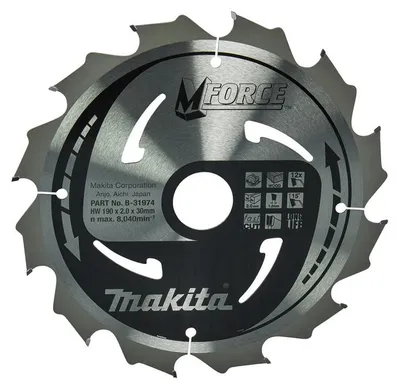Image de Lames carbure "Mforce", pour bois, pour scies circulaires MAKITA