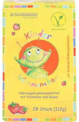 Produktbild von dr. bosshammer Kinder Vitaminchen mit leckerem Erdbeergeschmack, 28 St. Bonbons