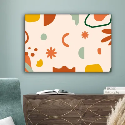 Produktbild von OneMillionCanvasses® - Leinwandbilder - 150x100 cm, Formen - Muster - Blumen, Wandbilder Kunstdruck Wanddekoration