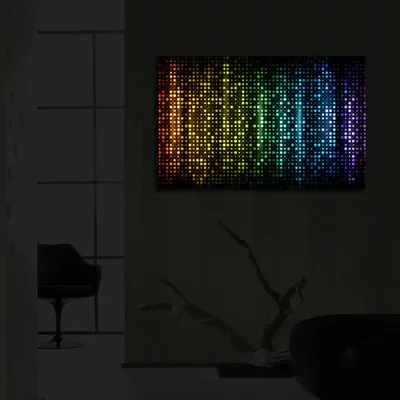 Produktbild von Opviq, 4570İACT- SHN3236, Bunt, Leinwandbilder, 45 x 70 cm, 100% Wildleder -Leinwand
