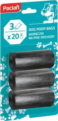 Zdjęcie produktu dla Paclan Doggy Bogs woreczki na psie odchody 3x20 sztuk 134400