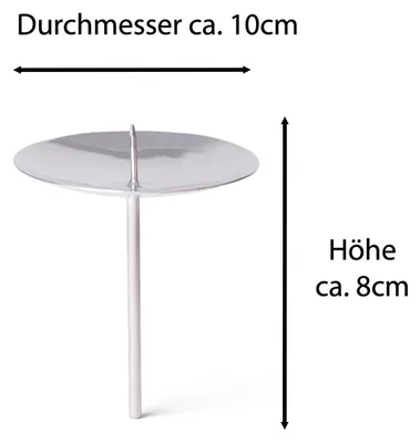 Productafbeelding van Novaliv 4 stuks kaarsenhouders voor kerstkransen, model "Dorn", 10 cm, ZILVER. Geschikt voor kerstkransen, adventskransen. Ronde kaarsenhouders om in te steken, kaarsenklem, metalen kaarsenhouders, kaarsenklemmen