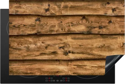 Produktbild von KitchenYeah© Herdabdeckplatte Regale - Rustikal - Holz , 81x52cm, Küche Deko, Glaskeramikkochfeld Herdabdeckung, Abdeckplatte fùr Kochfeld
