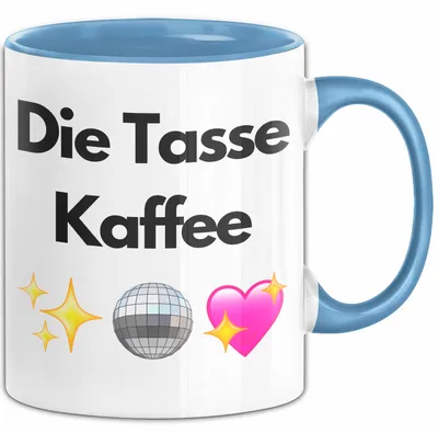 Produktbild von Die Tasse Kaffee Geschenk Lustiger Spruch Geschenkidee (Blau)