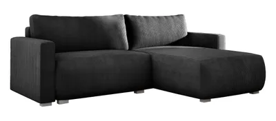 Produktbild von E-ZIMPAZ Ecksofa IMPERIAL 185x266 cm, Dunkelgrau PS34, L-Form, Sofa mit Schlaffunktion, Polsterecke, Wohnlandschaft, Couch, Schlafsofa, Cordstoff