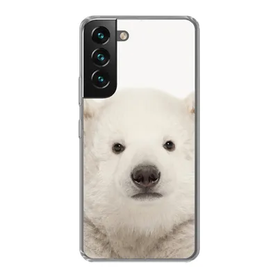 Produktbild von MuchoWow® Handyhülle Schutzhülle Hülle für Samsung Galaxy S22 Eisbär - Tiere - Weiß - Kinder - Jungen - Mädchen Silikon Softcase Handy Hülle - Mobiltelefonhülle