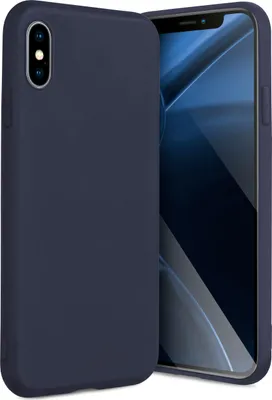 Produktbild von ONEFLOW® Slim Case kompatibel mit Apple iPhone X / iPhone XS - Hülle ultra dünn aus Silikon, Blau