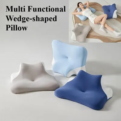 Produktbild von STUNQ® Multifunktionales Keilkissen Nackenstützkissen Reisekissen Memory Foam
