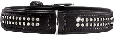 Immagine prodotto di Collare Hunter Softie Deluxe 45 in Similcuoio nubuk nera/nappa nera, 33-39 cm