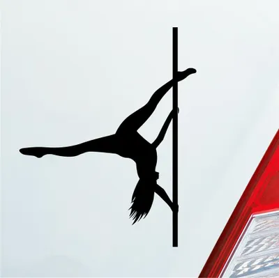 Produktbild von Auto Aufkleber Sexy Girl Tanzen Poledance Strip GoGo Pin Up 12x9 cm Schwarz Glanz Sticker Heckscheibenaufkleber