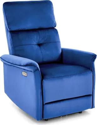 Obrázok produktu pre SEMIR VELVET polohovateľné kreslo, námornícka modrá