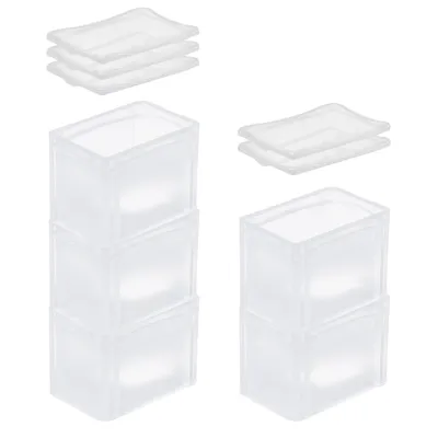 Produktbild von SuperSparSet 5x Transparenter Eurobehälter BasicLine mit geschlossenem Griff und Klickdeckel | HxBxT 22x20x30cm | 9,4 Liter | Eurobox, Transportbox, Transportbehälter, Stapelbehälter