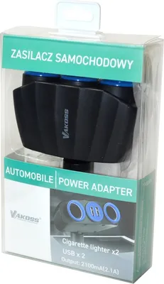 Obrázek produktu pro Rozbočovač do zapalovače Vakoss TP-3268K 2xUSB