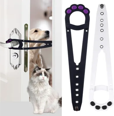 Imagen del producto de Cerraduras para puerta de acceso para gatos, 2 unidades, resistentes al fuego, para puertas de mascotas
