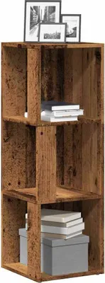 Produktbild von Hochwertig Eckregal Altholz-Optik 33x33x100 cm Holzwerkstoff 856720