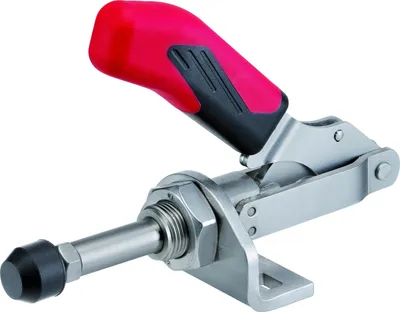 A close-up studio shot of a clamp tool against a white background.