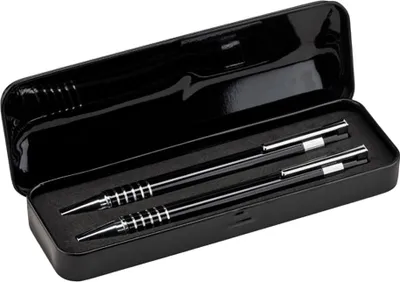 Produktbild von MidOcean - Stift und Bleistift Set "Alucolor" MO1045 (Einheitsgröße) (Schwarz)