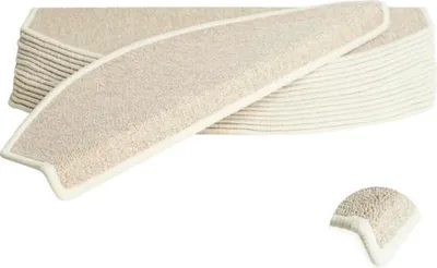 Produktbild von Stufenmatte Rambo halbrund beige 23,5x65x4,5 cm
