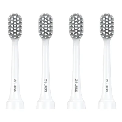 Produktbild von 4Swiss ST216 Electrosonic Care+ Aufsteckbürsten Weiß 4er-Pack Ersatzbürsten Schallzahnbürste Zahnbürstenköpfe Bürstenköpfe Sonic Zahnreinigung Plaque