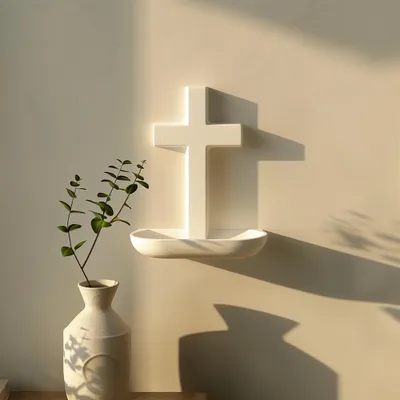 Kreuz-Wandregal für Gebetsecken – Decords Wandregal, Produktansicht 1