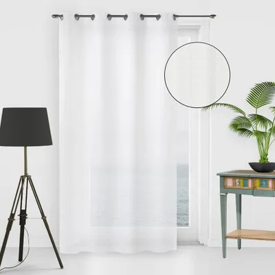 Voilage aus Polyester, Weiß, 140 x 250 cm, 1 Stück