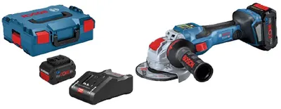 Image de Meuleuse Biturbo 18V X-Lock GWX 18V-15 SC Professional + 2 batteries Procore 8Ah + chargeur + coffret L-Boxx - BOSCH - 06019H6501