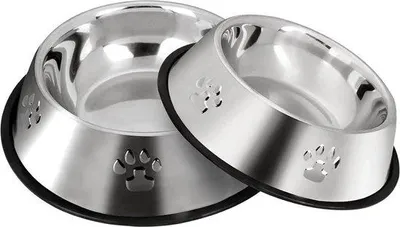 Produktbild von Roestvrijstalen Hondenkommen met Antislip Onderlagen - Geschikt voor Kleine Huisdieren - Voer- en Waterbak aus Edelstahl (18 cm)