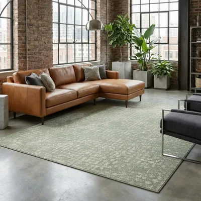 Image de Volero - Tapis vintage - Wonder Rustic Vert - 70x140 cm