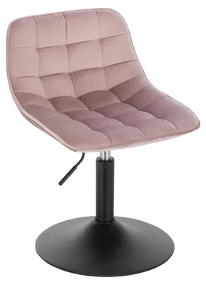 Immagine prodotto di Sgabello da bar - Sedia da cucina con altezza regolabile - Rotazione a 360° - Schienale imbottito - Tessuto velluto - Struttura in metallo - Altezza: 60,5–72 cm - Rosa