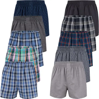 Produktbild von City Life Herren Boxershorts Shorts Boxer Webboxer (10er Pack) Sparpack S - 4XL - Grösse: L, Farbe: Mehrfarbig (Classic Multicolour 5 C-10-5)