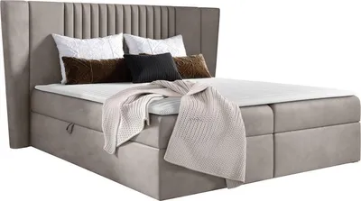 Produktbild von MIRJAN24 Boxspringbett Spark, Doppelbett mit zwei Bettkästen für die Bettwäsche, Ehebett mit Topper und Kopfteil (Magic Velvet 2209, Größe: 160x200 cm)