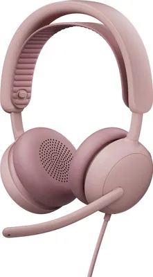 Zdjęcie produktu dla Logitech Zone Wired 2, Przewodowa, 20 - 20000 Hz, Połączenia/muzyka, 223,5 g, Zestaw słuchawkowy, Różowy