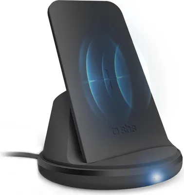 Produktbild von SBS TEWIRDESKQISPK, Drinnen, USB, 12 V, Kabelloses Aufladen, Schwarz