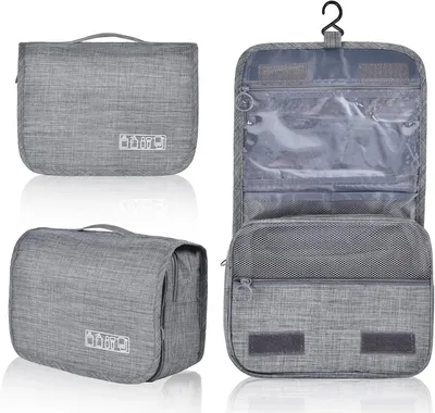 Produktbild von ALSTER HERZ® Reise Kulturtasche zum Aufhängen, A0157, Hellgrau
