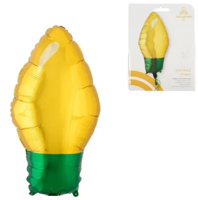 Productafbeelding van Goudkleurige Folieballon Kerstverlichting 55 Cm