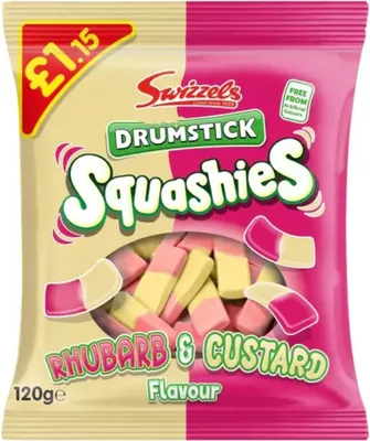 Produktbild von Squashies Rhubarb & Custard (12 x 120g)