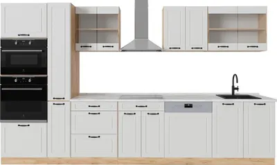 Immagine prodotto di Cucina completa Vicco R-Line Casa di campagna bianca/Rovere dorato 350 cm , PL Marmo, Model 53766